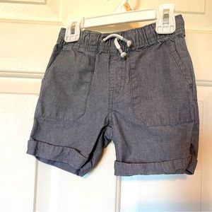 Boys Rolled Twill Shorts 2T Gray